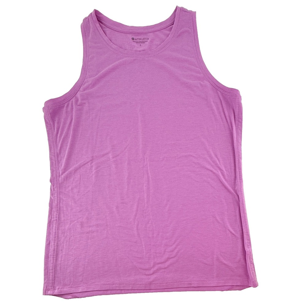 Athleta Womens Large Pink Tank Top Athletic Sleeveless Workout Yoga Activewear